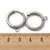 Tarnish Resistant 201 Stainless Steel Huggie Hoop Earrings Findings STAS-A167-01O-P-3