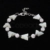 Butterfly Natural New Jade Beaded Bracelets for Girl Women BJEW-S145-002A-7