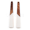 Opaque Resin & Walnut Wood Big Pendants RESI-N025-036-C01-2