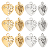 DICOSMETIC 12Pcs 2 Colors 304 Stainless Steel Charms STAS-DC0008-54-1