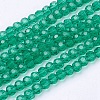 Faceted(32 Facets) Round Glass Beads Strands X-EGLA-J042-4mm-13-2
