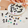 SUPERFINDINGS 48 Sets 8 Colors Plastic Doll Craft Eyes FIND-FH0008-82-5