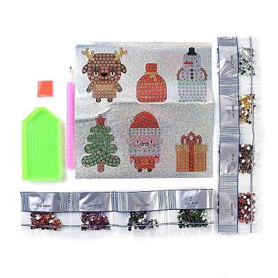 Christmas Theme DIY Diamond Painting Stickers Kits for Kids DIY-H123-03-1