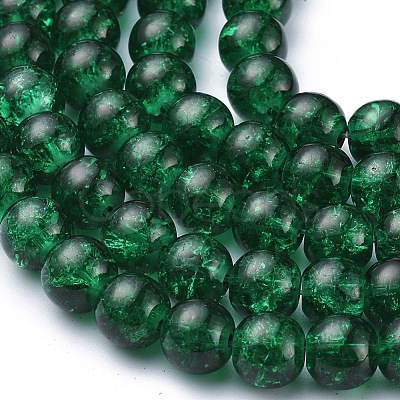 Crackle Glass Beads Strands X-CCG-Q001-8mm-17-1