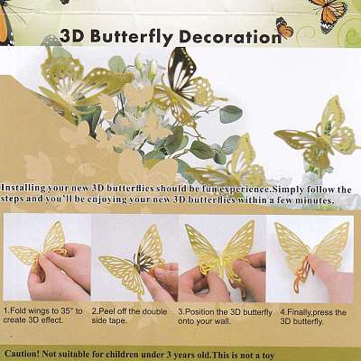 3D Plastic Wall Stickers DIY-F077-03F-1