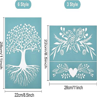 Olycraft Self-Adhesive Silk Screen Printing Stencil DIY-OC0003-79A-1