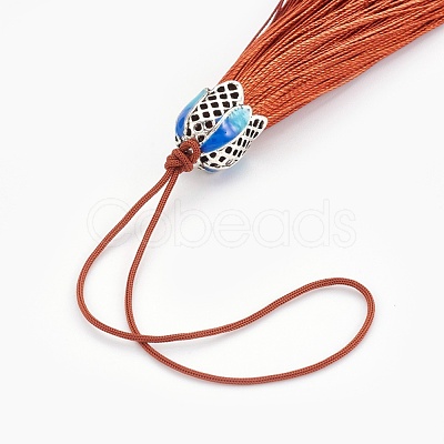 Polyester Tassel Pendant Decorations HJEW-WH0003-A14-AS-1