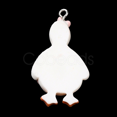 Opaque Resin Pendants RESI-G069-02B-1