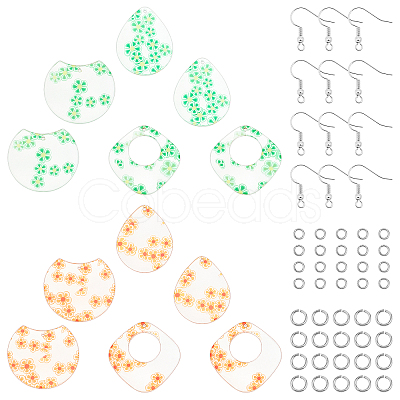 SUNNYCLUE DIY 6Pairs Flower Themed Earring Making Kits DIY-SC0015-31P-1