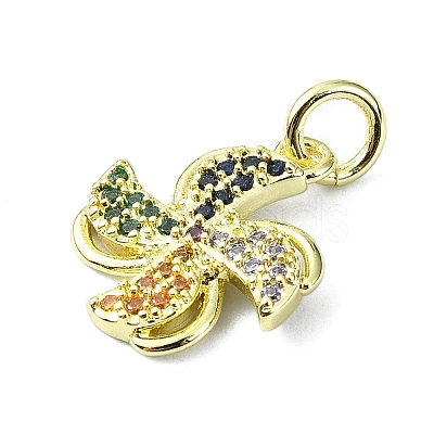 Brass Micro Pave Colorful Cubic Zirconia Pendants KK-H475-16G-02-1