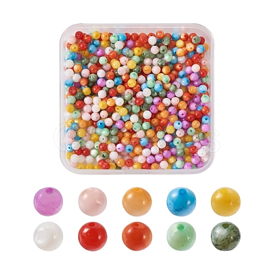 Craftdady 500Pcs 10 Colors Natural Freshwater Shell Beads SHEL-CD0001-02-1