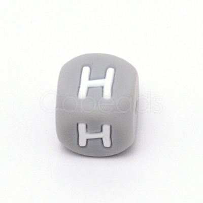 Silicone Alphabet Beads for Bracelet or Necklace Making SIL-TAC001-01A-H-1