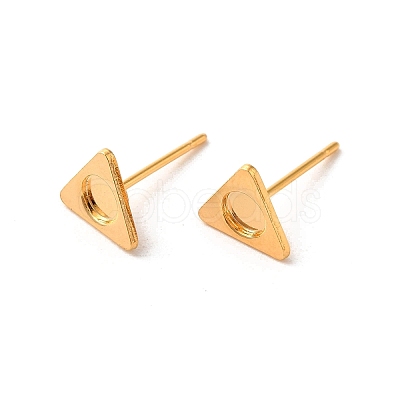 Triangle 304 Stainless Steel Studs Earrings STAS-H193-01G-1