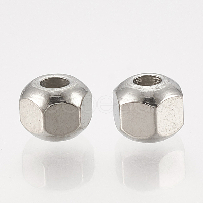 Tarnish Resistant Eco-Friendly 201 Stainless Steel Beads STAS-S104-02-1