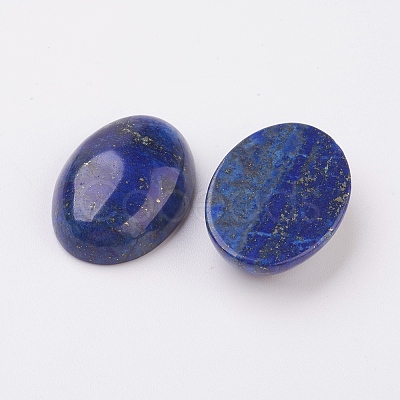 Natural Lapis Lazuli Flat Back Cabochons X-G-G741-18x25mm-15-1