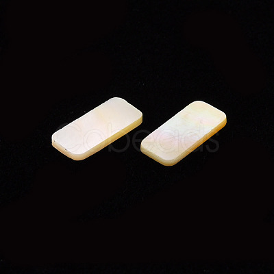 Natural Yellow Shell Cabochons SSHEL-T014-35-1