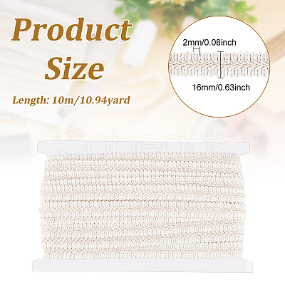 Polyester Braided Lace Trim OCOR-WH0074-92A-1