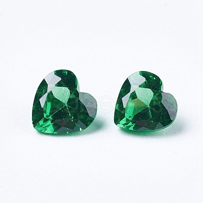 Cubic Zirconia Pointed Back Cabochons ZIRC-WH0001-C08-1