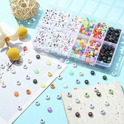 900Pcc 6 Styles Opaque Acrylic Beads MACR-YW0002-49-1