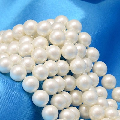 Round Shell Pearl Bead Strands BSHE-L011-6mm-A013A-1