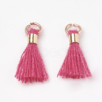 Polycotton(Polyester Cotton) Tassel Pendant Decorations X-FIND-S275-22G-1