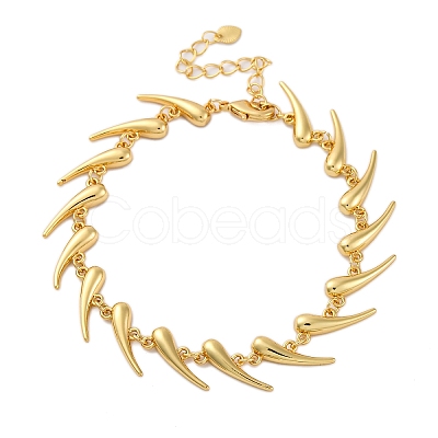 Rack Plating Brass Link Bracelets for Women BJEW-C086-01G-1