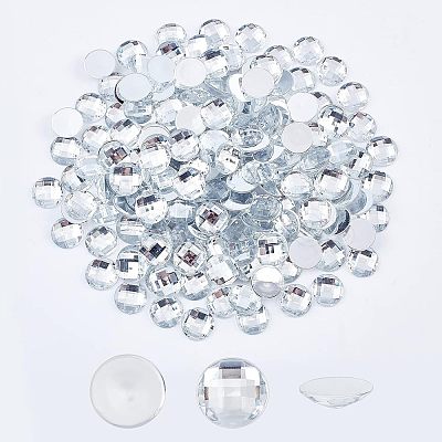 Fingerinspire 200Pcs Acrylic Rhinestone Cabochons GACR-FG0001-10-1