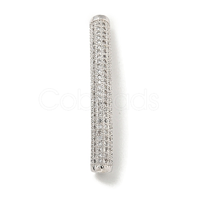 Brass Micro Pave Clear  Cubic Zirconia Beads KK-G493-15P-01-1