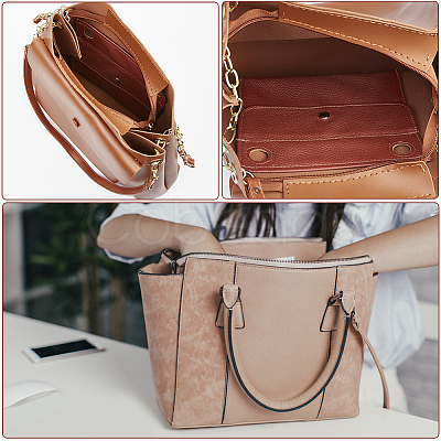 WADORN 2Pcs 2 Styles PU Imitation Leather Bag Organiser Inserts DIY-WR0002-86-1