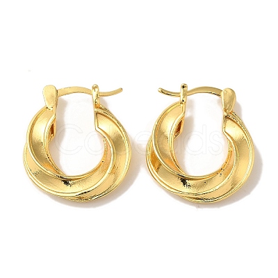 Rack Plating Brass Hoop Earrings EJEW-B062-28G-1