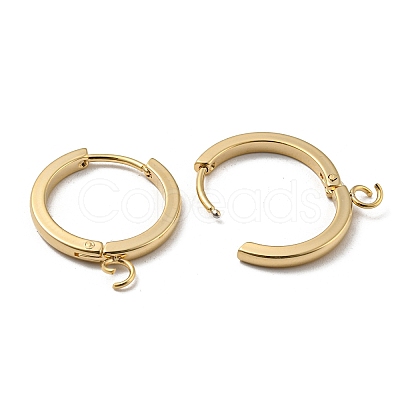 201 Stainless Steel Huggie Hoop Earrings Findings STAS-A167-01D-G-1