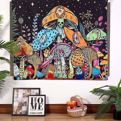 Black Light Mushroom Eyeball Wall Tapestry JX151B-1