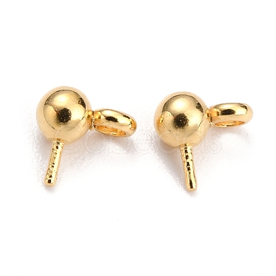 304 Stainless Steel Ball Post Stud Earring Findings STAS-Z035-01G-A-1