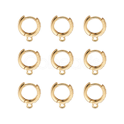 Eco-Friendly Brass Earring Hoops Findings KK-TA0007-40-1