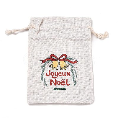 Christmas Cotton Cloth Storage Pouches ABAG-M004-02B-1