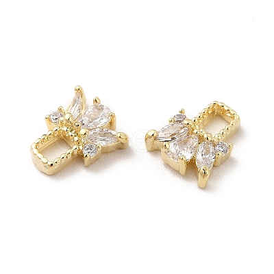 Brass Micro Pave Cubic Zirconia Cabochons MRMJ-P015-02B-LG-1