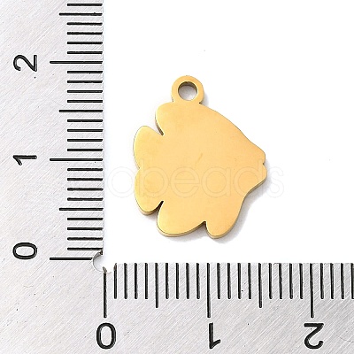 Ion Plating(IP) 304 Stainless Steel Enamel Pendants STAS-Q301-07G-1