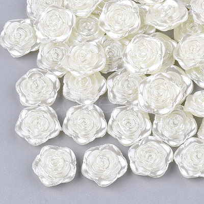 ABS Plastic Imitation Pearl Cabochons KY-Q052-01-1