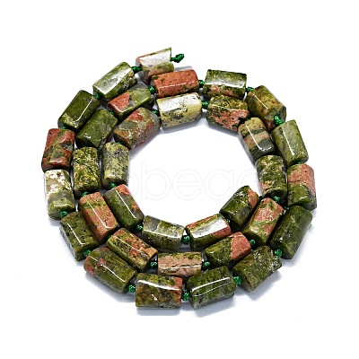 Natural Unakite Beads Strands G-O170-135-1