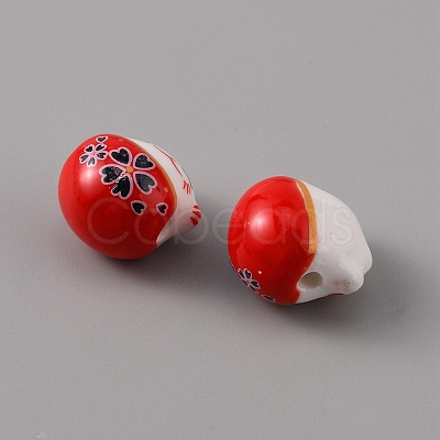 Handmade Porcelain Beads PORC-WH0016-02A-1