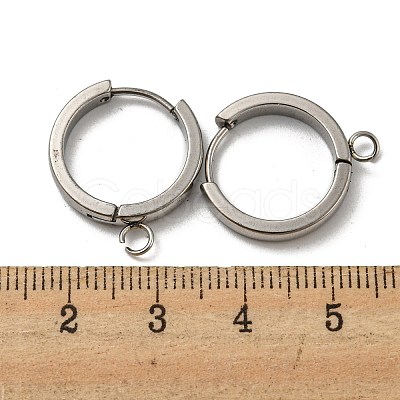 Tarnish Resistant 201 Stainless Steel Huggie Hoop Earrings Findings STAS-A167-01O-P-1