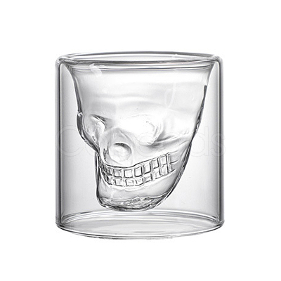 Halloween High Borosilicate Glass Skull Head Cup SKUL-PW0001-019B-1