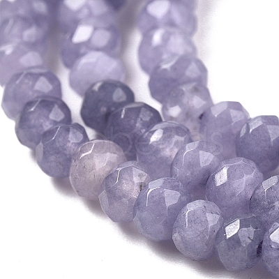 Dyed Natural Malaysia Jade Rondelle Beads Strands X-G-E316-2x4mm-33-1