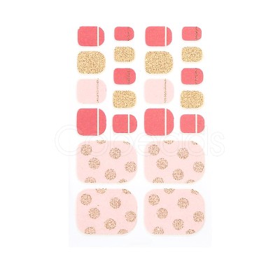 Full-Cover Glitter Powder Toenail Wraps Stickers MRMJ-R112-ZXJ-108-1