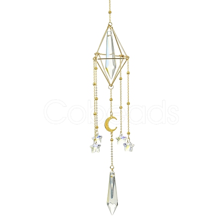 Brass Pouch Cone Hanging Ornaments HJEW-JM01734-1