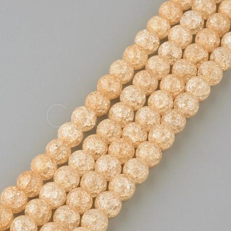 Synthetic Crackle Quartz Beads Strands X-GLAA-S134-6mm-07-1