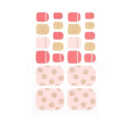 Full-Cover Glitter Powder Toenail Wraps Stickers MRMJ-R112-ZXJ-108-1