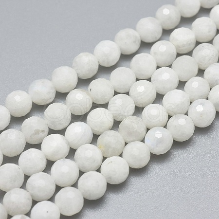 Natural Rainbow Moonstone Beads Strands G-G792-34A-1