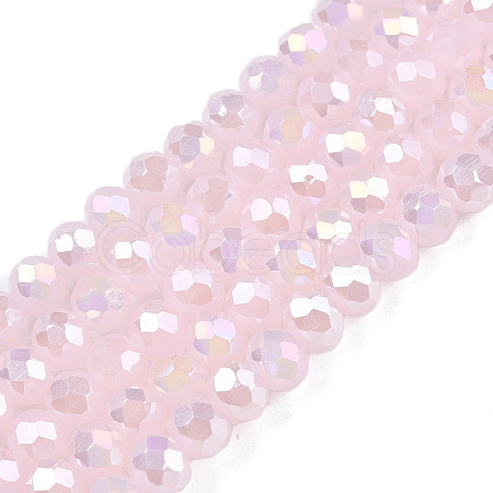 Electroplate Glass Beads Strands EGLA-A044-J4mm-B02-1