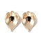 Brass Cubic Zirconia Pendants, Leaf, Real 18K Gold Plated, Black, 20x12x4mm, Hole: 1.4mm